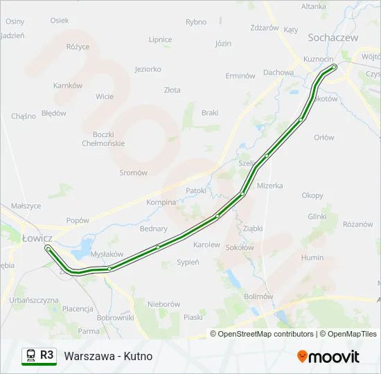 R3 Train Line Map