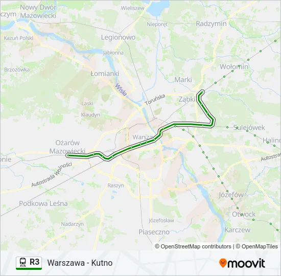 R3 Train Line Map