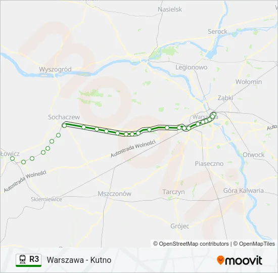 R3 Train Line Map