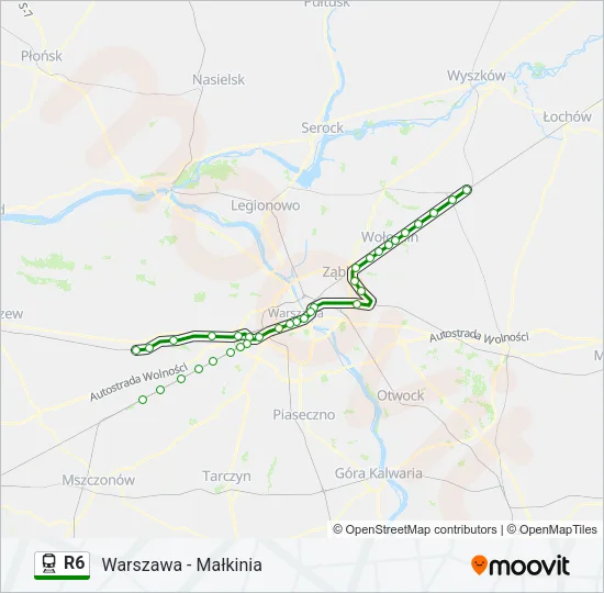 R6 Train Line Map