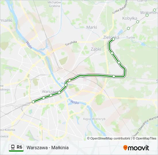 R6 Train Line Map