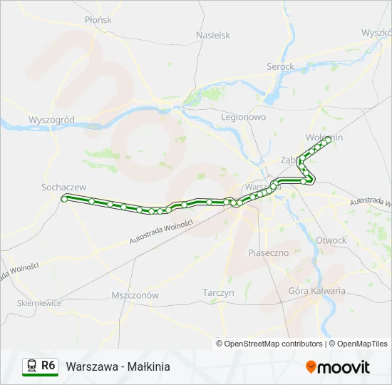 R6 Train Line Map