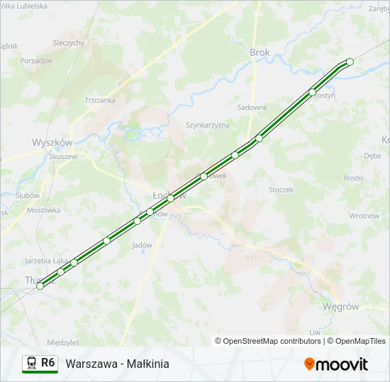 R6 Train Line Map