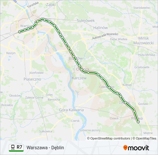 R7 train Line Map