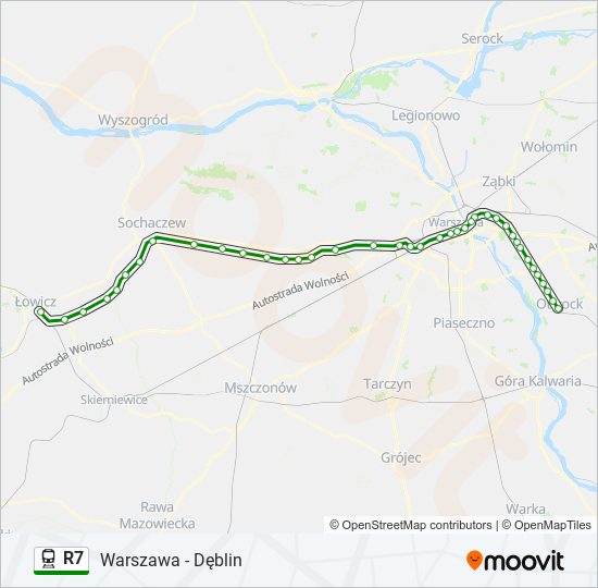 R7 train Line Map