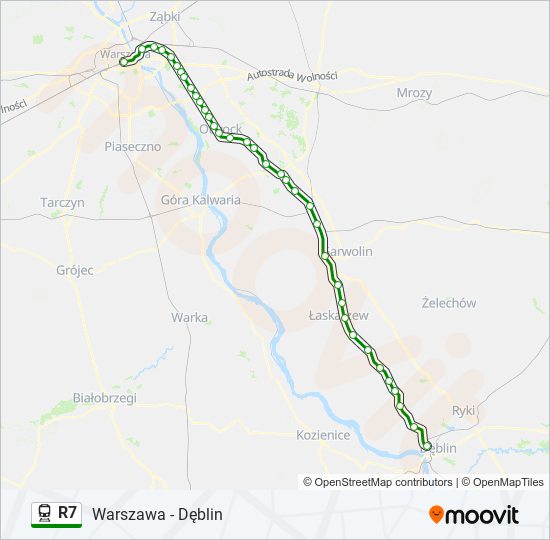 R7 train Line Map