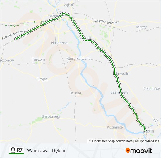 R7 train Line Map