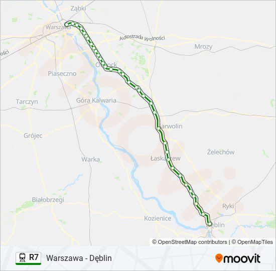 R7 train Line Map