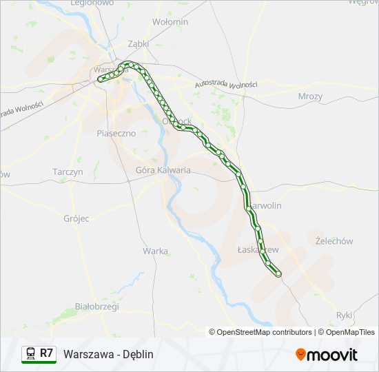 R7 train Line Map