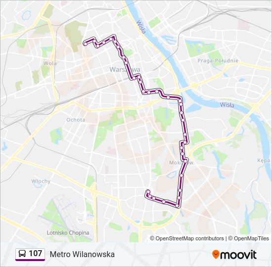 107 bus Line Map