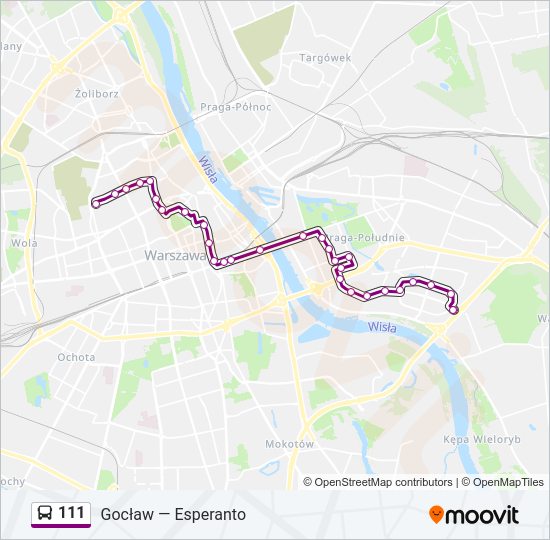 111 Bus Line Map