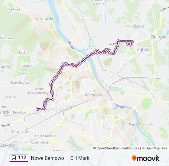 112 bus Line Map