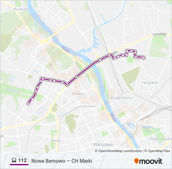 112 bus Line Map