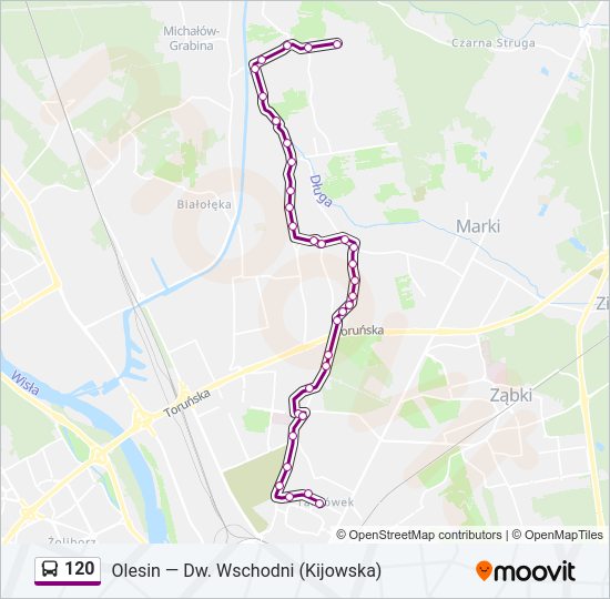 120 bus Line Map