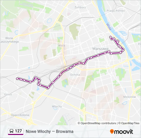 127 Bus Line Map