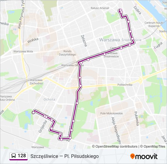 128 bus Line Map