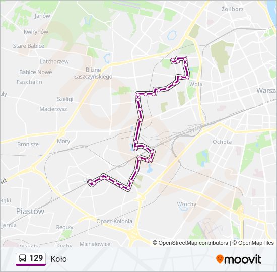 129 bus Line Map