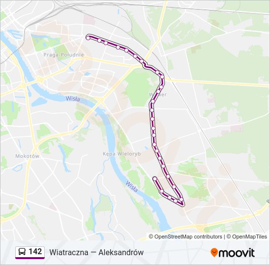 142 bus Line Map