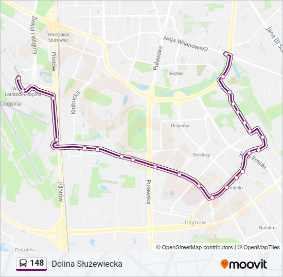 148 Bus Line Map