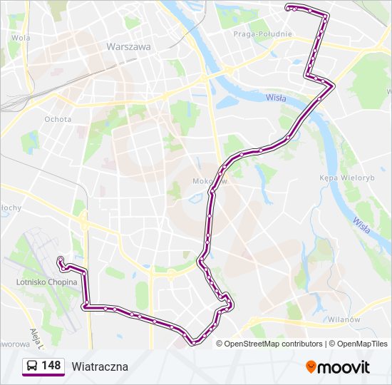 148 bus Line Map