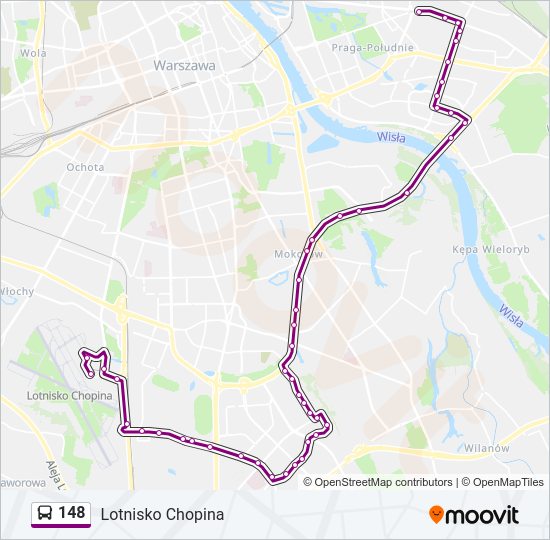 148 bus Line Map