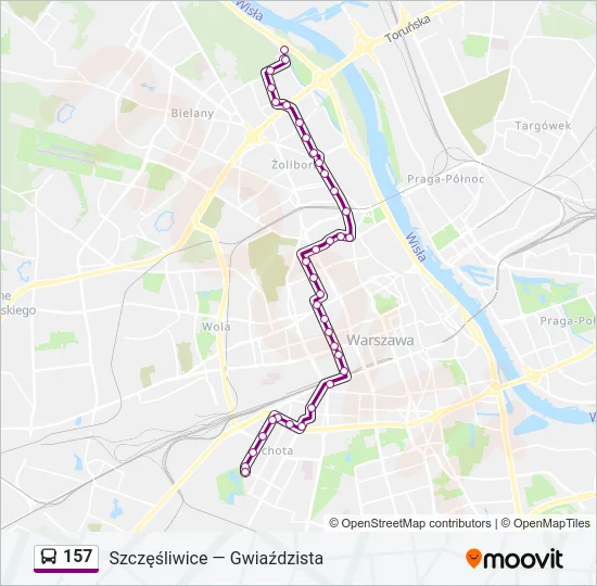 157 Bus Line Map