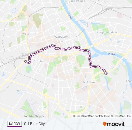 159 bus Line Map