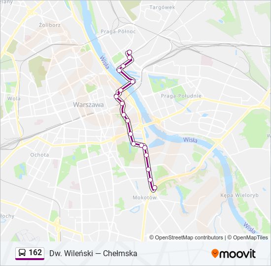 162 bus Line Map