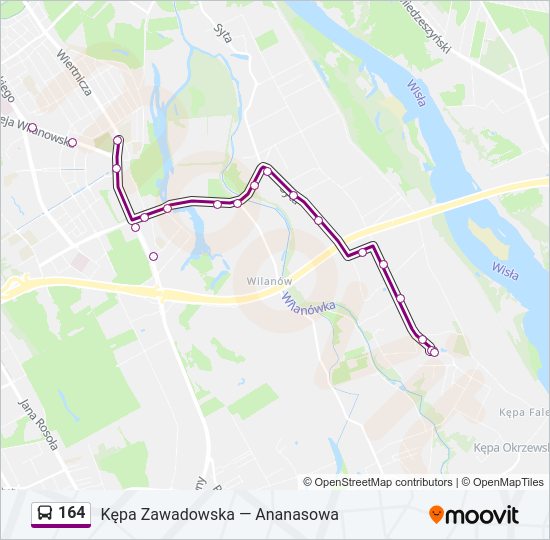 164 Bus Line Map