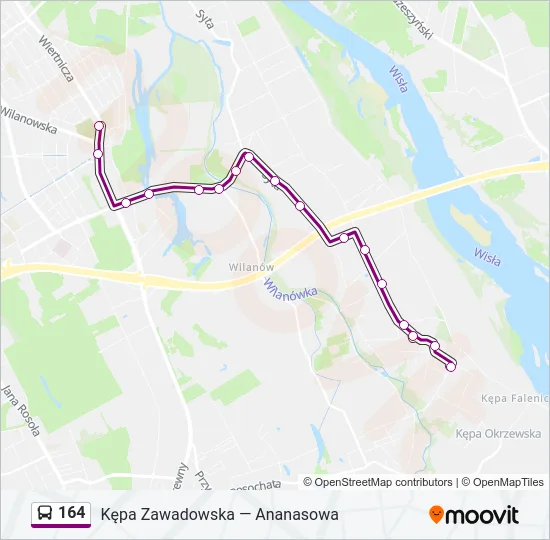 164 Bus Line Map