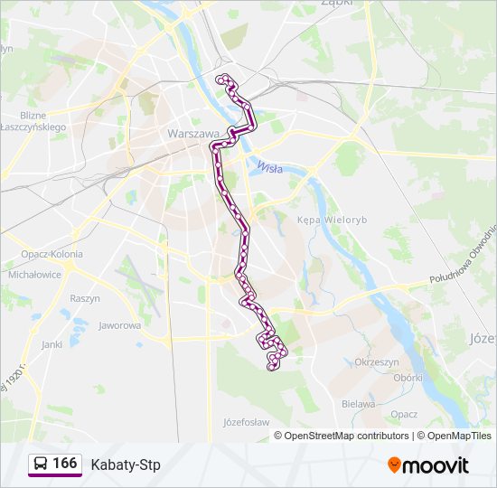 166 Bus Line Map