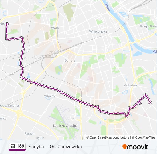 189 bus Line Map