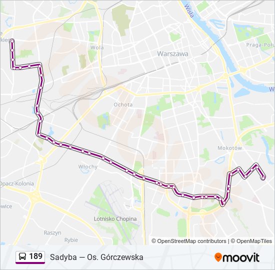 189 bus Line Map