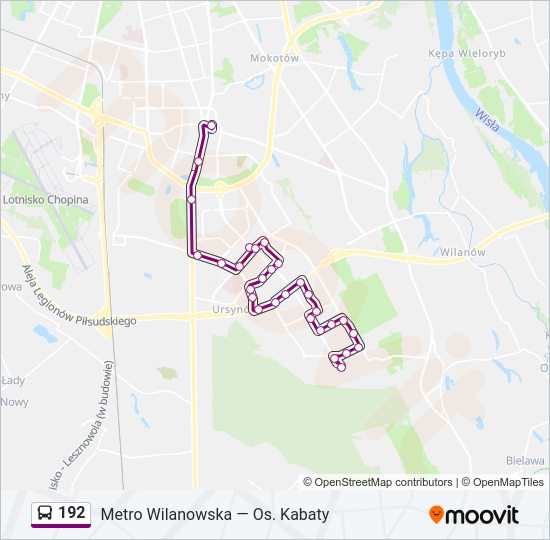 192 bus Line Map