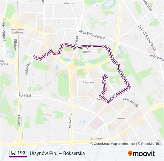 193 bus Line Map