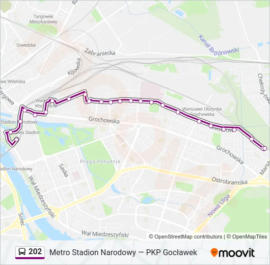 202 Bus Line Map