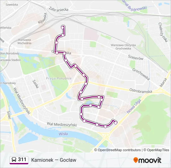 311 Bus Line Map