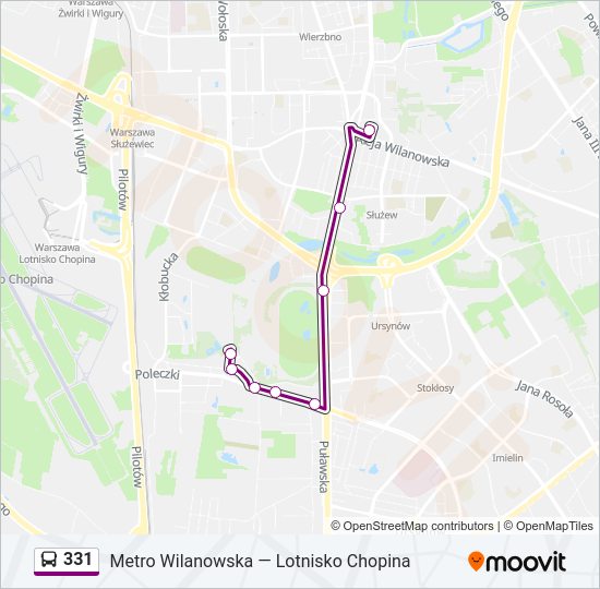 331 bus Line Map