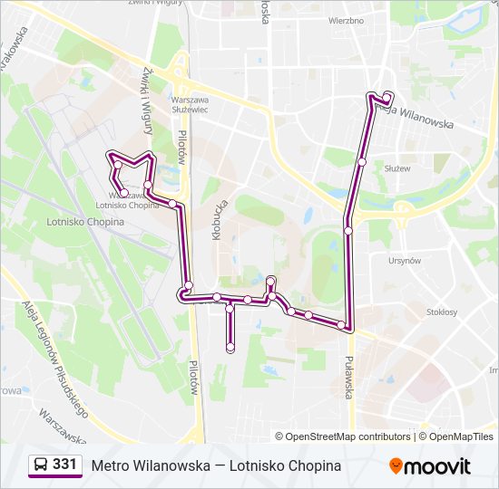 331 bus Line Map