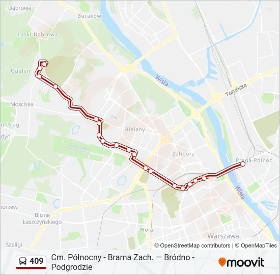 409 Bus Line Map