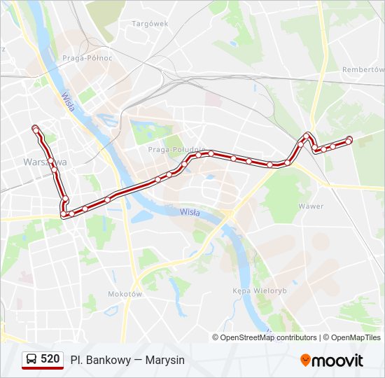 520 bus Line Map