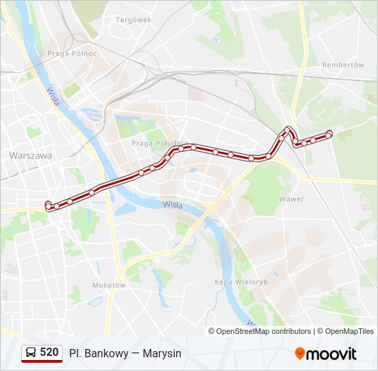 520 bus Line Map