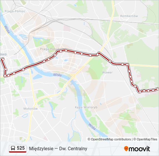 525 Bus Line Map