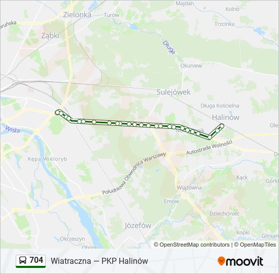 704 bus Line Map