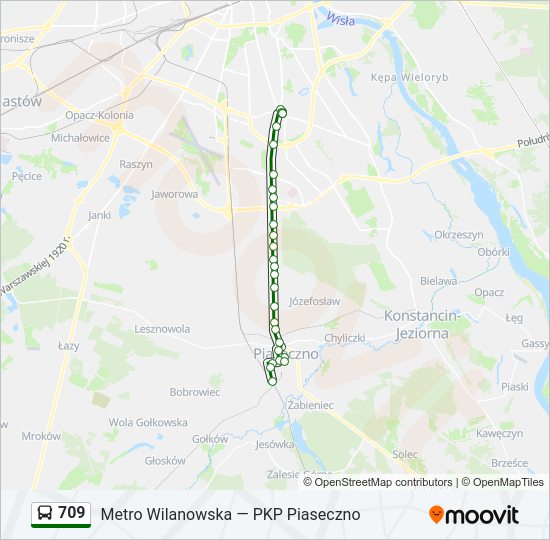 709 Bus Line Map