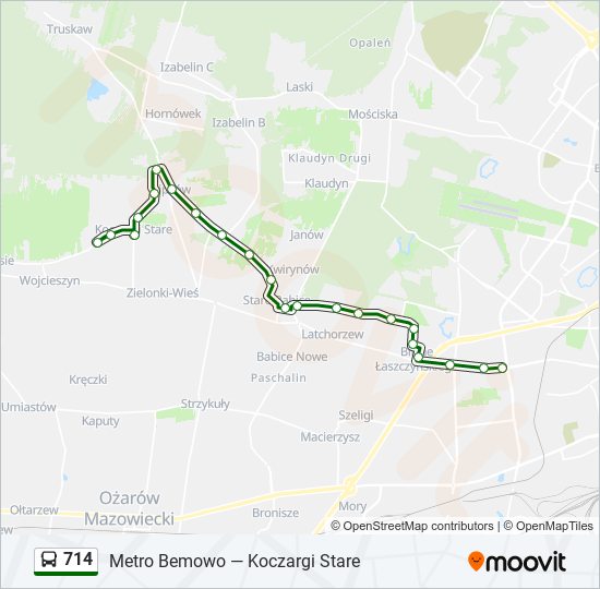 714 bus Line Map