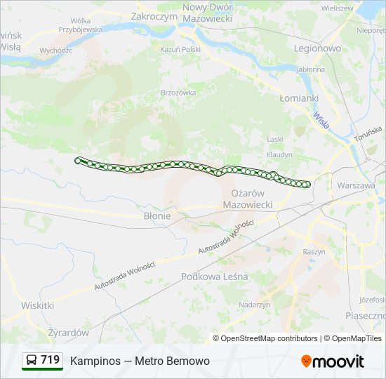 719 Bus Line Map