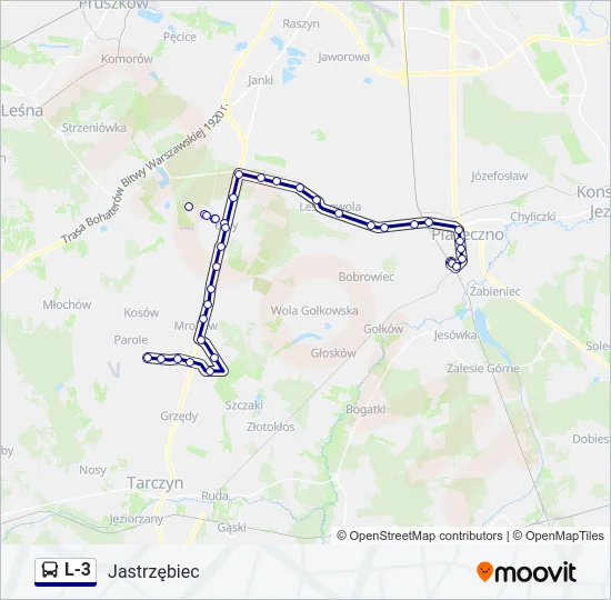 Автобус L-3: карта маршрута