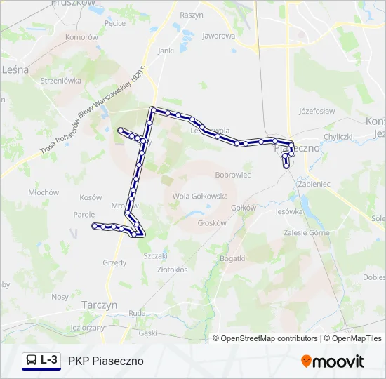 L-3 Bus Line Map