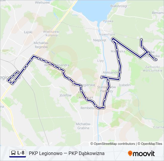 L-8 Bus Line Map